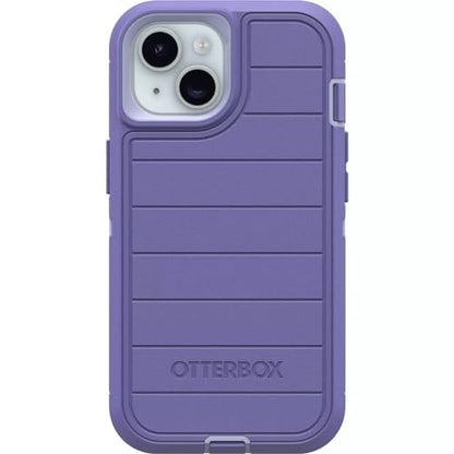 OtterBox iPhone 15, iPhone 14, & iPhone 13 (Only) Defender Series Case - Mountain Majesty - Rugged & Durable - with Port Protection - Holster Clip Includes - Microbial Defense Protection - color: Mountain Majesty (Purple), style: Non-MagSafe