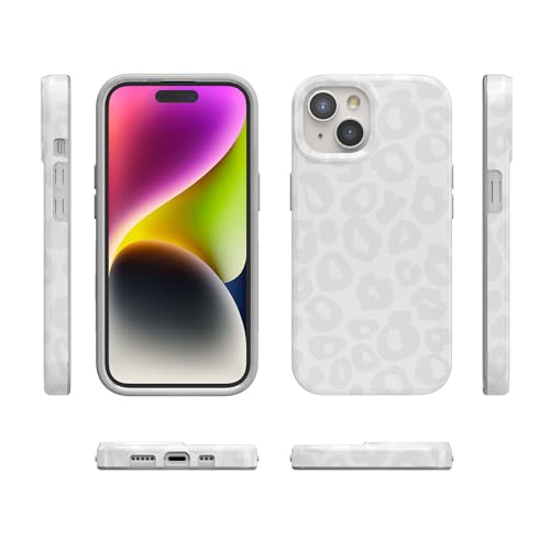 Casely iPhone 15 Plus Case | Into the Wild | White Snow Leopard | Compatible with MagSafe | Classic Ultra Slim Design - color: Into the Wild | White Snow Leopard