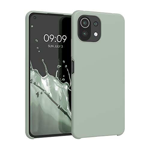 kwmobile Case Compatible with Xiaomi 11 Lite (5G) NE/Mi 11 Lite (5G) Case - TPU Silicone Phone Cover with Soft Finish - Gray Green - color: gray green