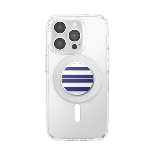 PopSockets Phone Grip for MagSafe, Magnetic Holder- Nautical Stripe - color: Nautical Stripe, style: MagSafe