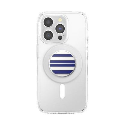 PopSockets Phone Grip for MagSafe, Magnetic Holder- Nautical Stripe - color: Nautical Stripe, style: MagSafe