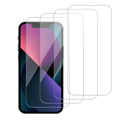 4 Pack Glass Screen Protector Compatible for iPhone 13 mini [5.4 Inch] [9H Hardness]-HD Screen Tempered Glass, Scratch Resistant,Easy Install [Case Friendly] - size: iPhone 13 mini