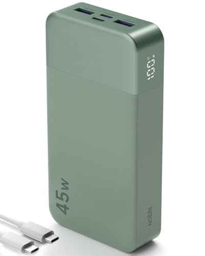 NOBIS 45W 20000mAh Portable Charger Power Bank Fast Charging - color: Green