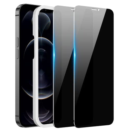 2 Pack Privacy Screen iPhone 12 Pro Max Tempered Glass Privacy Screen Protector for iPhone 12 Pro Max, Anti-Spy, Shatterproof, Full Edge Coverage, Bubble Free, Touch Sensitive, Easy Installation - size: iPhone 12 Pro Max -6.7Inch