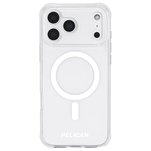 Pelican Ranger iPhone 17 Pro Max Case - MagSafe Phone Case - Clear | Rugged Magnetic Phone Case w/14ft Military-Grade Drop Protection - Anti-Scratch, Heavy Duty Phone Cover for iPhone 17 Pro Max - color: Clear - Pro Max, style: iPhone 17 Pro Max
