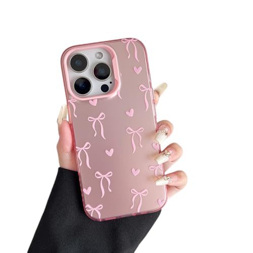 ZTOFERA for iPhone 13 Pro Case,Cute Pink Ribbon Bow Tie Planet Star Floral Aesthetic Phone Case,Trendy Slim Hard IMD Shockproof Protective Bumper Phone Cover for Women Girls,Heart - color: Heart, size: iPhone 13 Pro 6.1"