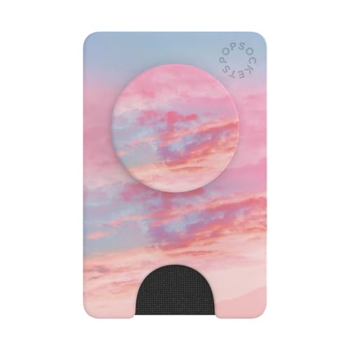 PopSockets Adhesive Phone Wallet with Grip- Pink Clouds - color: Pink Clouds, style: Adhesive