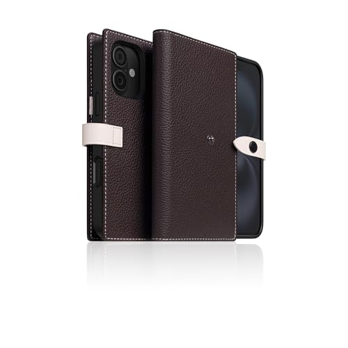 SLG D8 Edition Full Grain Leather Wallet Case for iPhone 16 - [2-in-1] Handcrafted Detachable Diary Style with Magnetic MagSafe Back Cover and Snap Closure, Gift Box Included (Brown Cream) - color: [D8 Edition] Brown Cream, size: iPhone 16