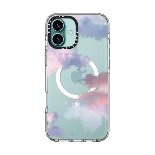 CASETiFY for iPhone 16 Plus Case - Impact Clear Compatible with MagSafe | Not Yellowing | 6.6 ft. 3x Military Grade Drop Protection | Clouds | Clear - color: Clouds, size: Iphone 16 Plus (6.7")