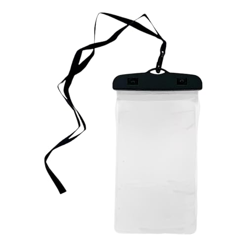 Waterproof Phone Pouch, PVC Touch Screen Case with Black Clip, 8.5 x 4.1 in / 21.5 x 10.5 cm, Underwater Protection for Swimming, Diving, Boating, Beach
