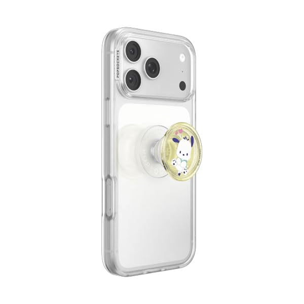 PopSockets Adhesive Phone Grip, Holder- Pochacco Yellow Glitter - color: Pochacco Yellow Glitter, style: Adhesive