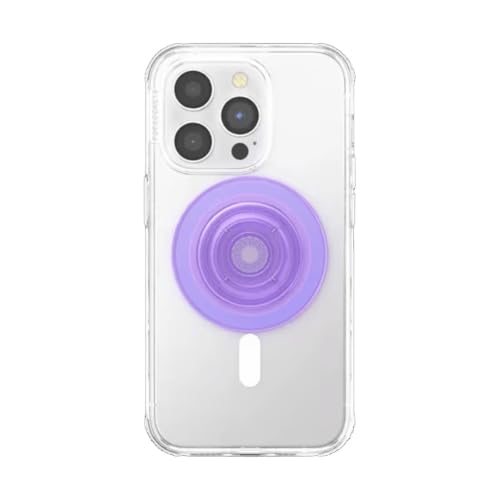 PopSockets Phone Grip for MagSafe, Magnetic Holder- Clear Lavender - color: Lavender, style: MagSafe