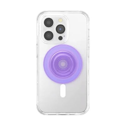 PopSockets Phone Grip for MagSafe, Magnetic Holder- Clear Lavender - color: Lavender, style: MagSafe