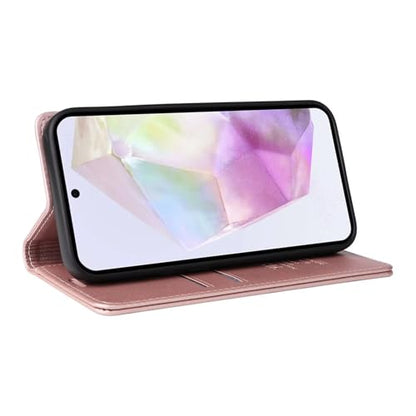 Compatible with Samsung Galaxy S25 FE Wallet Case PU Leather Flip Folio Case with Card Holder Magnetic Closure Shockproof Protective Phone Cover Rose Gold - color: Rose Gold, size: Samsung S25 FE