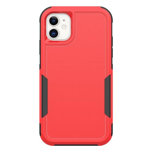 for iPhone 11 Case: Dual Layer Protective Heavy Duty Cell Phone Case Shockproof Rugged Bumper Tough with Screen Protector - 16ft Military Grade Drop Tested for Appple iPhone 11 (6.1 inch), Red - color: Red (PC) + Black (TPU)