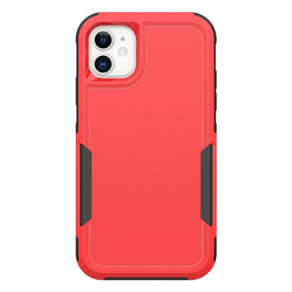 for iPhone 11 Case: Dual Layer Protective Heavy Duty Cell Phone Case Shockproof Rugged Bumper Tough with Screen Protector - 16ft Military Grade Drop Tested for Appple iPhone 11 (6.1 inch), Red - color: Red (PC) + Black (TPU)