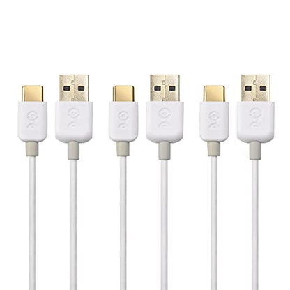 Cable Matters 3-Pack USB to USB C Charging Cable, 6 Inches/15cm, White - color: White, size: 0.5 Feet