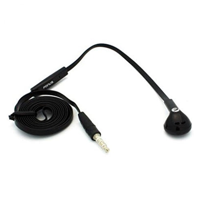 Mono Headset Wired Earphone Single Earbud 3.5mm Headphone Flat Black Compatible with GreatCall Jitterbug Flip