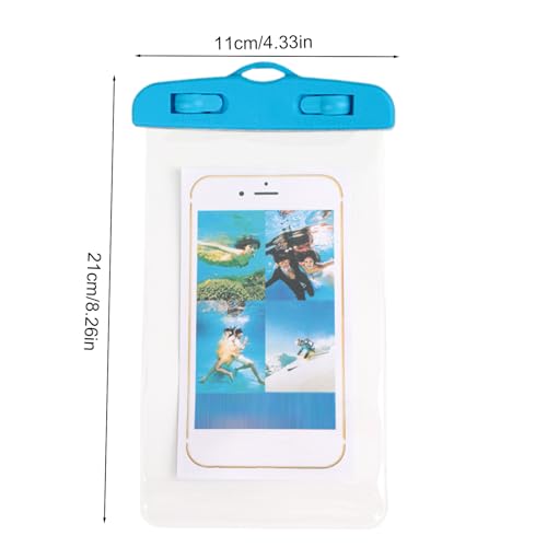 Cell Phone Waterproof Pouch Touchscreen Transparent Phone Bag | Water Play Cellphone Bag for Beach Cruise Vacation Running Camping Swimming Cycling Kayak Diving Travel - color: Blue