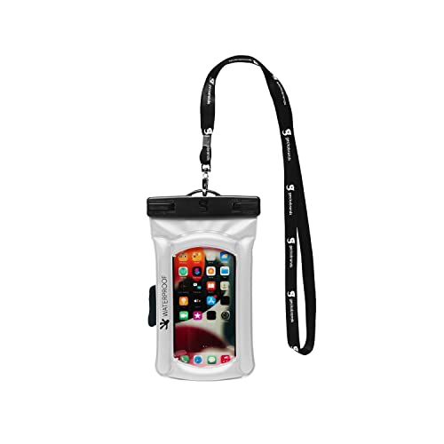 geckobrands Float Phone Dry Bag with Arm Band - Floating Watertight Dry Bag Phone Pouch, Fits Most iPhone and Samsung Galaxy Models White - color: White