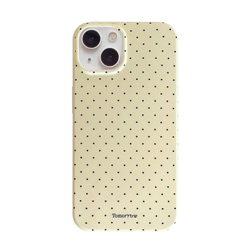 inewateri Compatible with iPhone 13/iPhone 14 Case with Cute Fashion Polka Dot Aesthetics Design Simple Cases for Soft TPU Slim Protection Cover-Lemon-Yellow - color: Yellow, size: iPhone 13/14