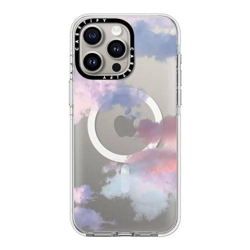 CASETiFY for iPhone 15 Pro Max Case - Impact Clear Compatible with MagSafe | Not Yellowing | 6.6 ft. 3X Military Grade Drop Protection | Clouds | Clear - color: Clouds, size: Iphone 15 Pro Max (6.7")