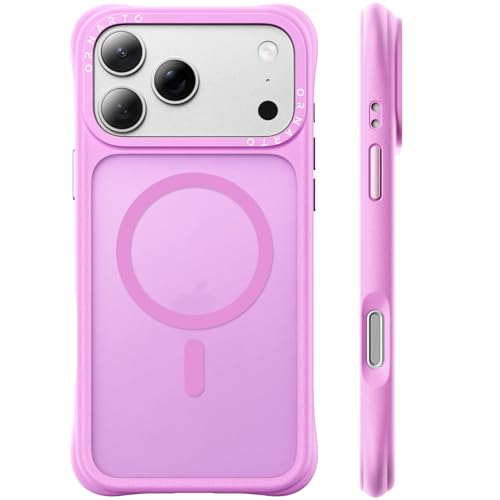 ORNARTO Magnetic for iPhone 17 Pro Max Case, Translucent Matte, Blossom | 20FT Military-Grade Drop Protection, Compatible with MagSafe, Slim & Lightweight, AirBuffer Corners, Gecko-Grip Interior - color: Cherry Blossom