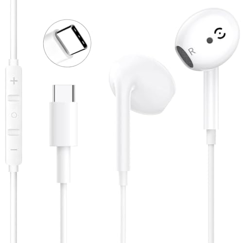USB C Headphones for iPhone 17/17Pro/16e/15 Type C Earbuds Wired Earphones