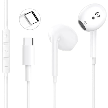 USB C Headphones for iPhone 17/17Pro/16e/15 Type C Earbuds Wired Earphones