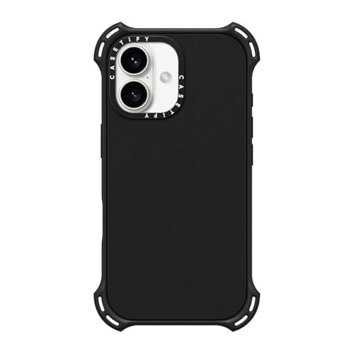 CASETiFY for iPhone 16 Case - Bounce Compatible with MagSafe Matte Black | Shockproof | 21.3 ft. 6X Military Grade Drop Protection | Matte Black - color: Matte Black, size: Iphone 16 (6.1")