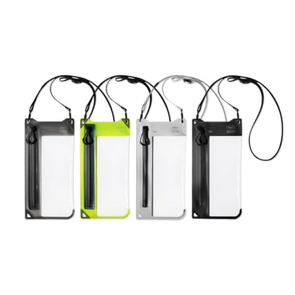 bitplay AquaSeal IPX8 2 Way Waterproof Phone Pouch, Outdoor Dry Bag with Adjustable Lanyard for Universal Phone Case, Horizontal and Vertical Wear, Black - color: Black