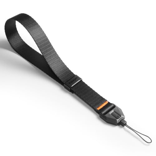 Spigen Phone Wrist Strap with Lanyard and Tether Tab (Universal) - color: Black Adjustable