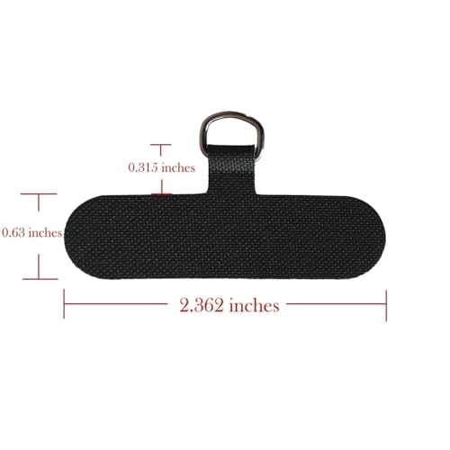 Phone Lanyard Clip Tether Tab, Smartphone Crossbody Strap Replacement Part for Cases（1 Pack Black Nylon） - color: Black