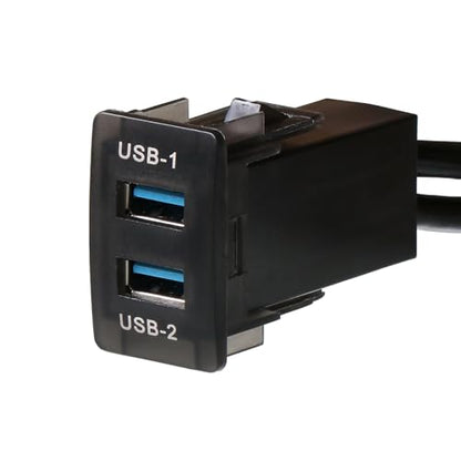 Timloon Dual USB 3.0 Car Dash Flush Mount Extension Cable Length 3.3FT 1M for Honda（Size：0.95‘’x1.46“x2”）