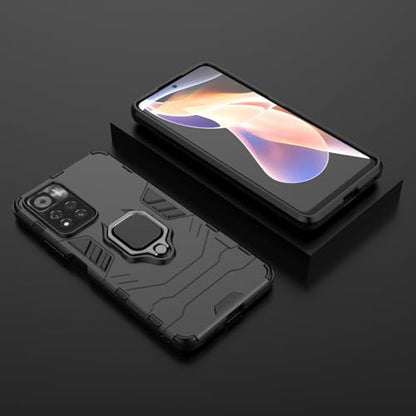 Max Power Digital Magnet Case for Xiaomi Redmi Note 11 Pro Shockproof Hard Phone Cover with Grip, Metal Ring Kickstand Bumper Shell [Compatible with Magnetic Car Mount] (Black) - color: Black, size: Xiaomi Redmi Note 11 Pro