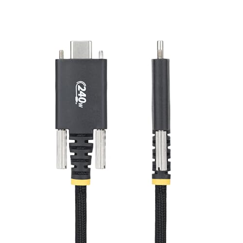 StarTech 6ft/2m USB-C to USB-C Screw Locking Cable (S2CEPR2M-USBSL-CABLE) - size: 6 ft