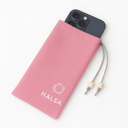 Halsa EMF Cell Phone Sleeve, High-Shield EMF Blocking Pouch, Signal Blocking Anti-EMP Radiation Bag for Digital Privacy Protection, Fits Most Phones, Pink (4x8 Inch) - color: Pink
