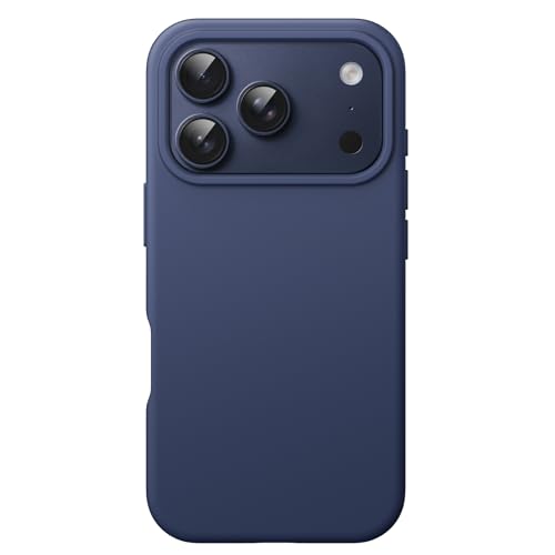 JETech Silicone Case for iPhone 17 Pro Max, Dark Blue | Silky Soft Touch, Shockproof Protection, Scratch Resistant, Microfiber Lining - color: Dark Blue, size: iPhone 17 Pro Max