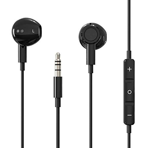 BENEWY in-Ear Headphones, 3.5mm Earphones Wired Earbuds with Microphone - color: Black