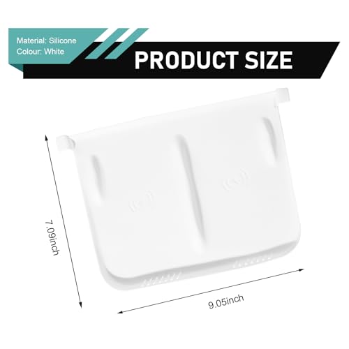 Car Central Control Wireless Power Supply Silicone Pad, Non-Slip Flexible Center Console Wireless Charging Mat, 1:1 Original Size Design, Compatible with 2021-2025 Model Y/Model 3 (White)