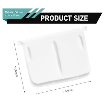 Car Central Control Wireless Power Supply Silicone Pad, Non-Slip Flexible Center Console Wireless Charging Mat, 1:1 Original Size Design, Compatible with 2021-2025 Model Y/Model 3 (White)