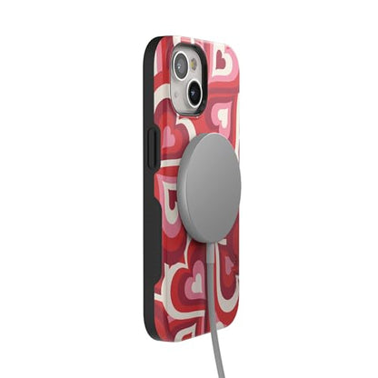 Casely iPhone 15 Plus Case | Love Song Remix | Ombre Hearts | Bold Protective Design | Compatible with MagSafe - color: Love Song Remix | Ombre Hearts