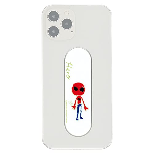 Momostick Flatstick, Cell Phone Finger Grip Strap Holder for Hand, Cell Phone Stand, New Slim Finger Loop Selfie Grip Compatible with Most Smartphones-Little Hero Boy - color: Little Hero Boy