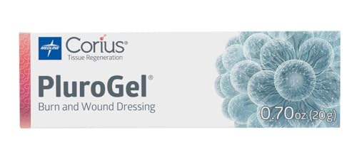 PluroGel Burn and Wound Dressing Gel, Moisture-Retaining, Non-Cytotoxic, Water-Soluble, Biocompatible Gel for Burns, Cuts, Ulcers, and Wound Care Protection, 0.7 oz. Tube