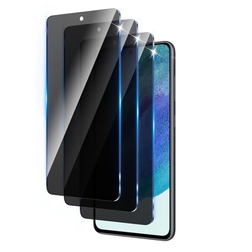 3 Pack Privacy Screen Protector Designed for Samsung Galaxy S21 FE,Full Coverage Anti-Spy Tempered Glass Film,9H Hardness,Anti-Fingerprint,Bubble Free,Easy to Install - color: Galaxy S21 FE FK3