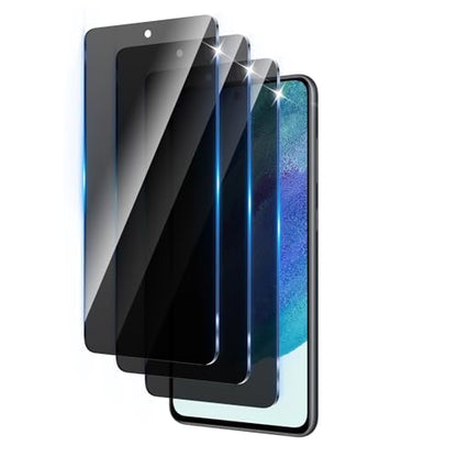 3 Pack Privacy Screen Protector Designed for Samsung Galaxy S21 FE,Full Coverage Anti-Spy Tempered Glass Film,9H Hardness,Anti-Fingerprint,Bubble Free,Easy to Install - color: Galaxy S21 FE FK3