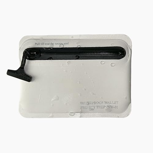 Heavy Duty Airtight Wallet Submersible Waterproof Wallet Protection for Keys, Cards - color: White (Hypalon Texture), size: 5.2" X 4" / 13.5CM X 10 CM