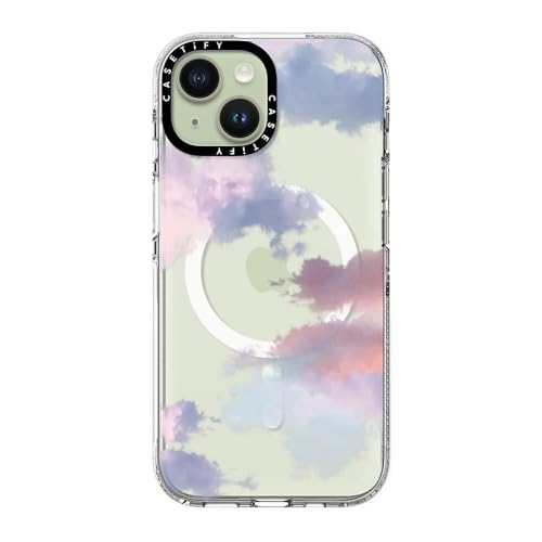 CASETiFY for iPhone 15 Case - Impact Clear Compatible with MagSafe | Not Yellowing | 6.6 ft. 3X Military Grade Drop Protection | Clouds | Clear - color: Clouds, size: Iphone 15 (6.1")