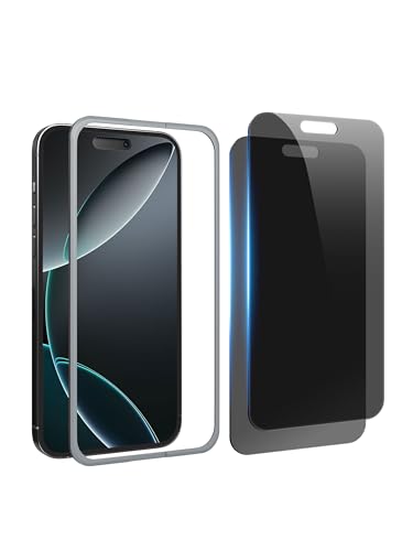 GIGIKISS 2 Pack Privacy Screen Protector for iPhone 16/15 - size: for iPhone 16 6.1 inch - Black