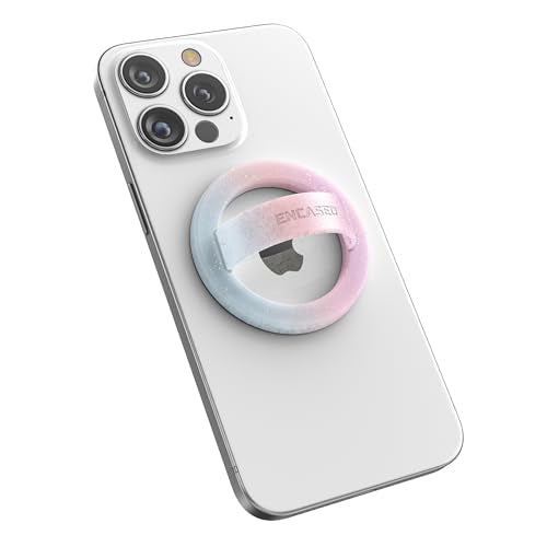 Encased Magnetic Phone Grip Holder Thin Silicone Finger Loop Ring Compatible with iPhone (Gradient Dream) - color: Gradient Dream